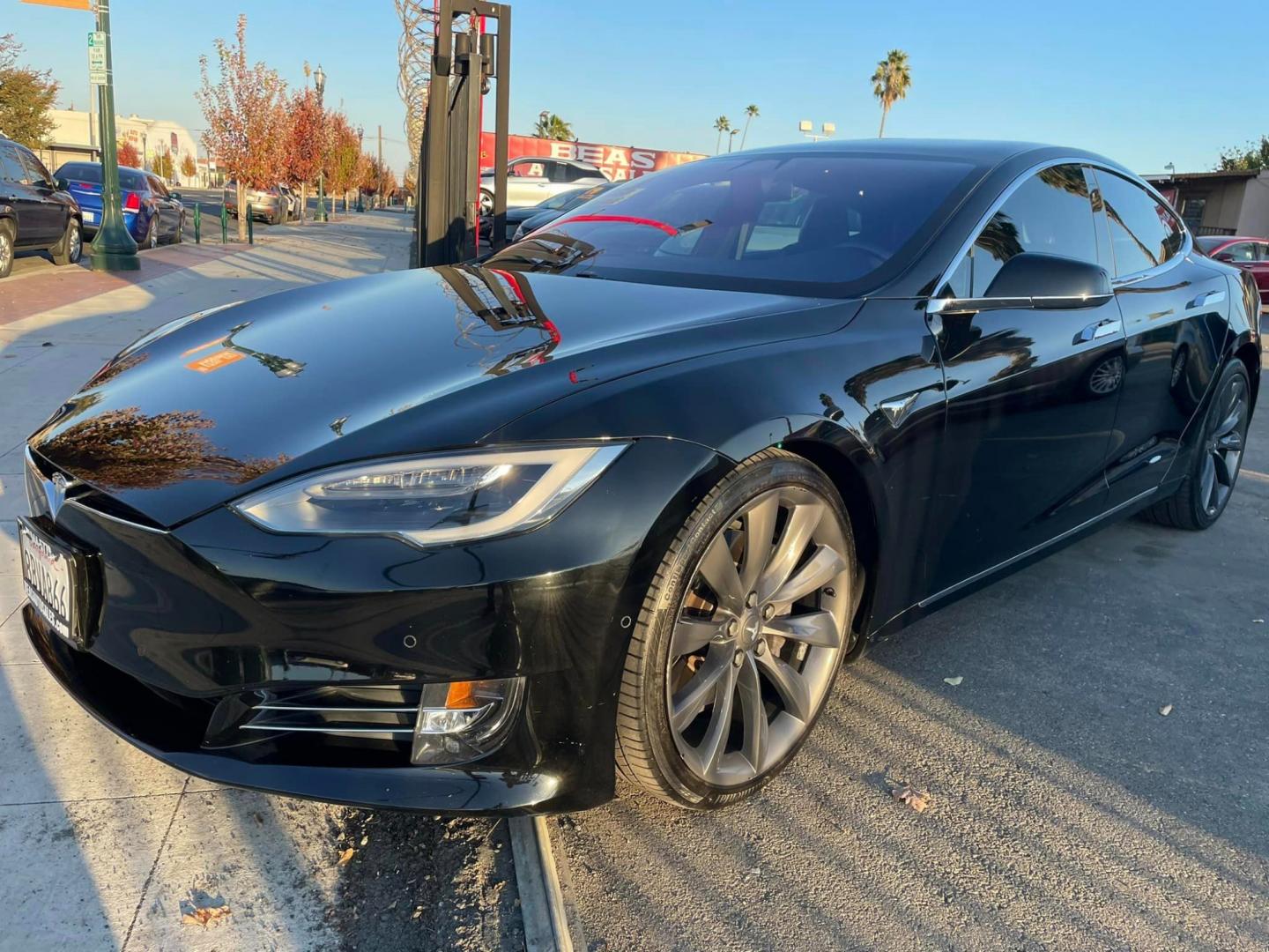 2017 BLACK /BLACK Tesla Model S (5YJSA1E19HF) , located at 744 E Miner Ave, Stockton, CA, 95202, (209) 944-5770, 37.956863, -121.282082 - Photo#4